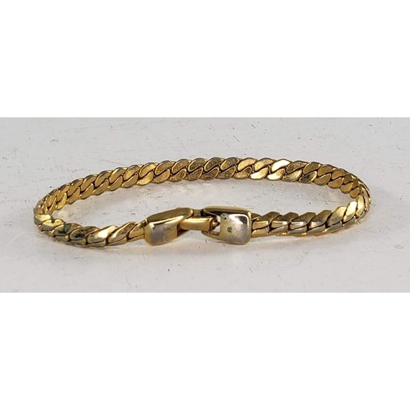 Vintage Napier Gold Toned Chain Bracelet Costume Jewelry - Picture 2 of 8